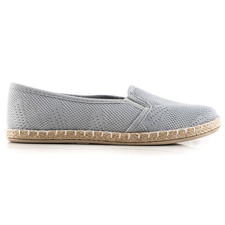 TRENDI Espadrile casual alunecoase gri