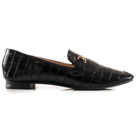 Encor Mocasini eleganți cu piele ecologică negru Encor Mocasini eleganți cu piele ecologică negru