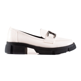 Goodin Mocasini Cu Piele Eco Pe Platforma alb Goodin Mocasini Cu Piele Eco Pe Platforma alb