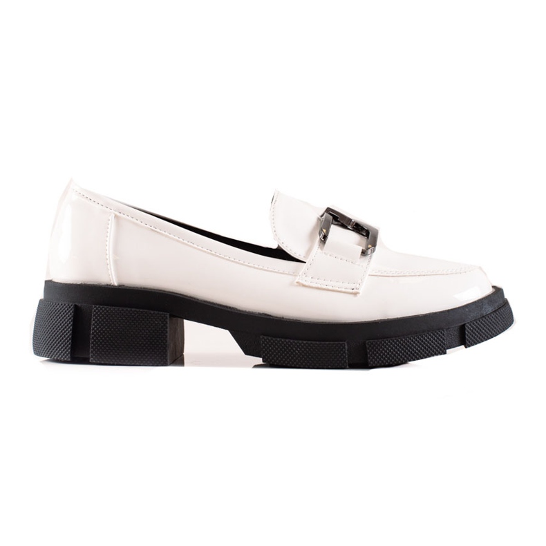 Goodin Mocasini Cu Piele Eco Pe Platforma alb