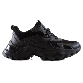 TRENDI Adidași de modă negri negru TRENDI Adidași de modă negri negru