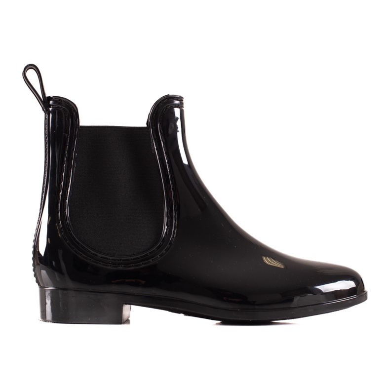 TRENDI Galoși lăcuți negru