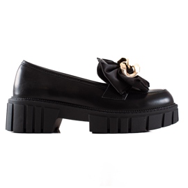 Seastar Mocasini Fashion Cu Fundita negru Seastar Mocasini Fashion Cu Fundita negru