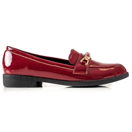 Small Swan Brogues lăcuite Burgundy roșu