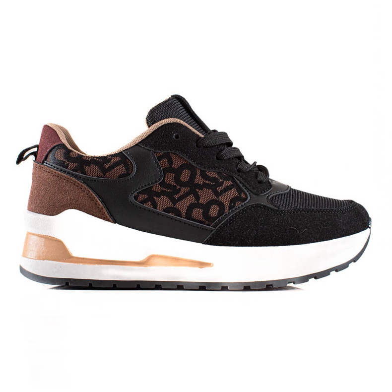 TRENDI Adidași eleganți pe platformă maro negru