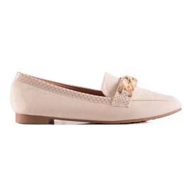 Small Swan Mocasini eleganti crem bej
