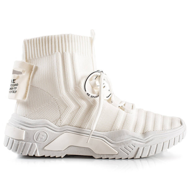 TRENDI Adidași de modă cu șosetă alb