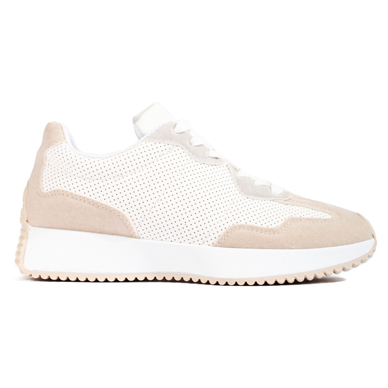 TRENDI Pantofi Sporti Casual Pe Platformă bej alb gri