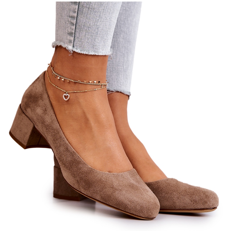 Pompe din piele intoarsa pe bar Sergio Leone PB291 Bej