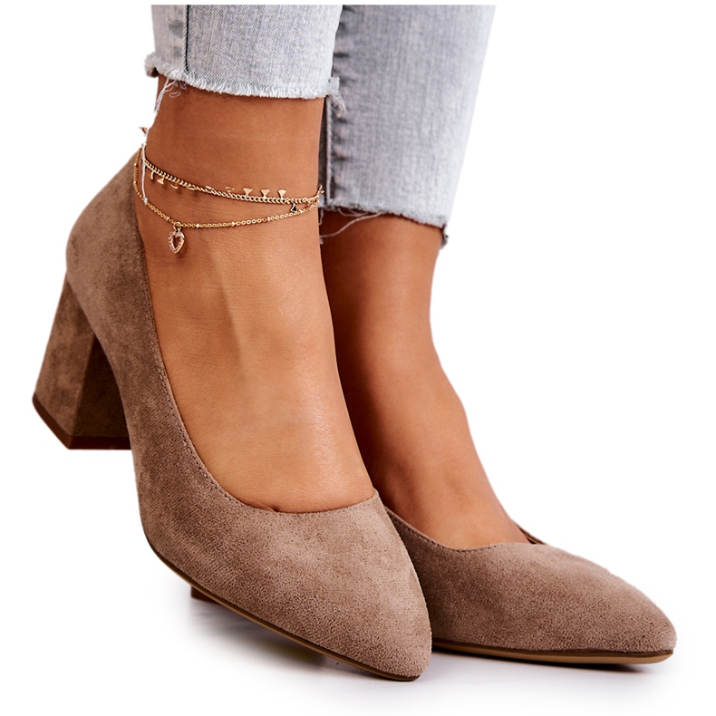 Pompe din piele intoarsa Sergio Leone PB411 Bej maro