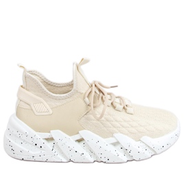 Pantofi sport cu șosete Indu Beige bej Pantofi sport cu șosete Indu Beige bej
