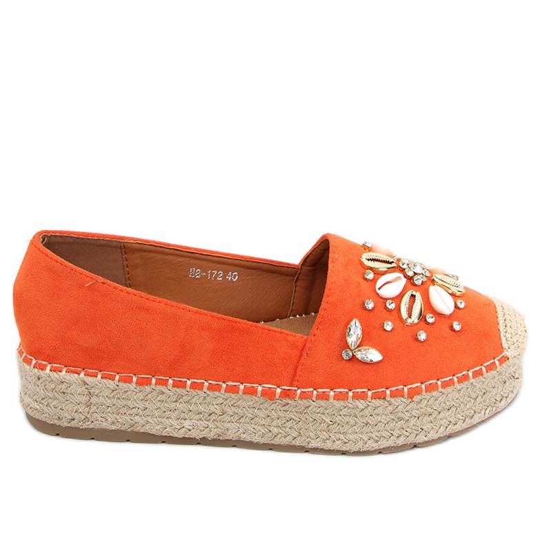 Manami Espadrile portocalii cu scoici portocale
