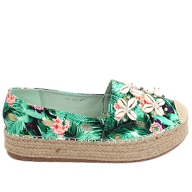 Espadrile Elif Green cu scoici verde Espadrile Elif Green cu scoici verde