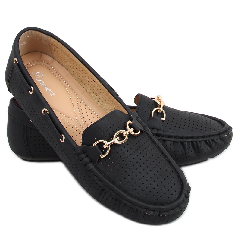 Mocasini de dama Nisa Black negru