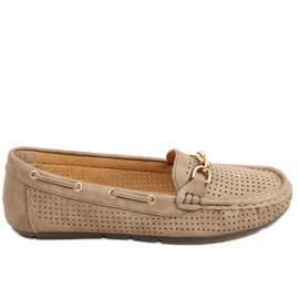 Mocasini de dama Nisa Khaki bej Mocasini de dama Nisa Khaki bej
