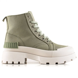 Seastar Pantofi înalți la modă pe platformă verde