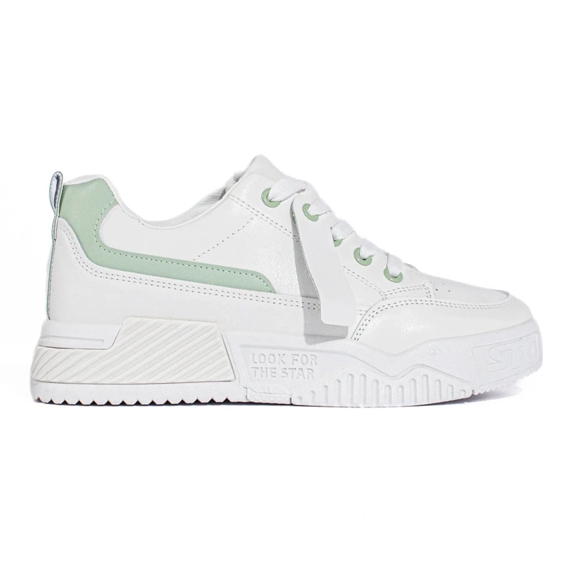 TRENDI Adidași cu modă din piele ecologică alb