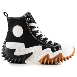 TRENDI Pantofi negri Pantofi de modă negru TRENDI Pantofi negri Pantofi de modă negru
