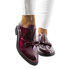 Pantofi lacuiti bordeaux Flover roșu