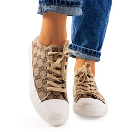 Adidași de damă Sheila bej maro