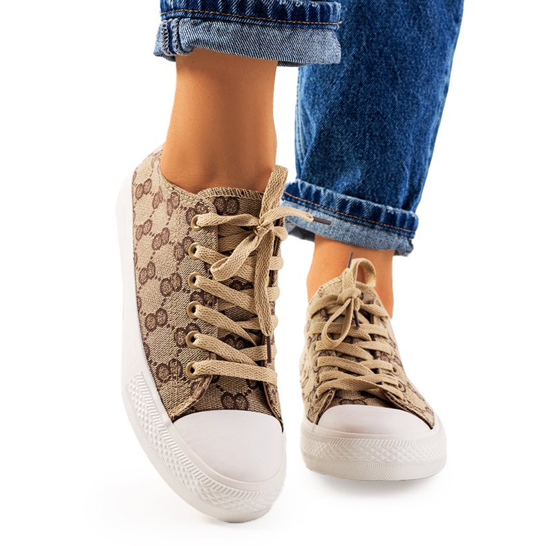 Adidași de damă Sheila bej maro