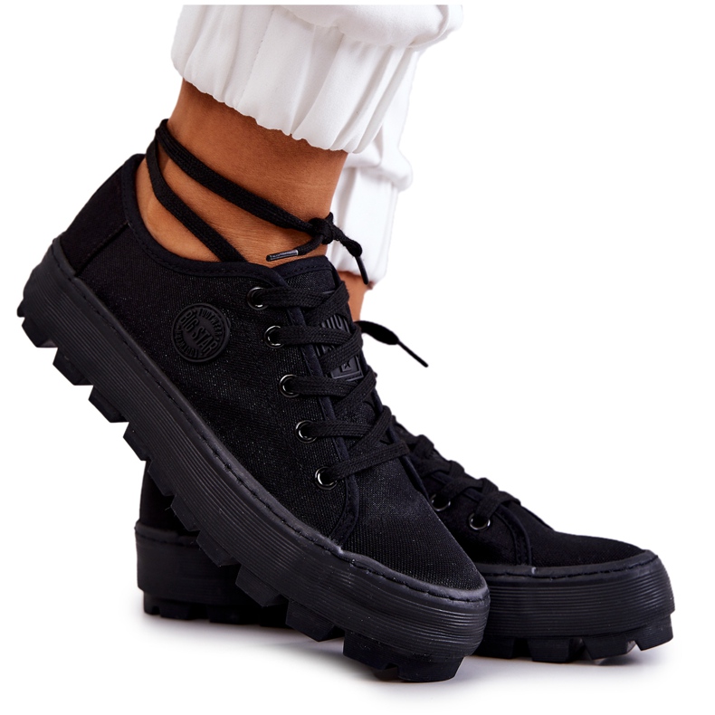 Pantofi de damă On The Big Star JJ274489 Platformă Neagră negru