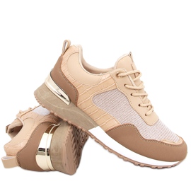 Pantofi sport dama Teona Khaki bej Pantofi sport dama Teona Khaki bej