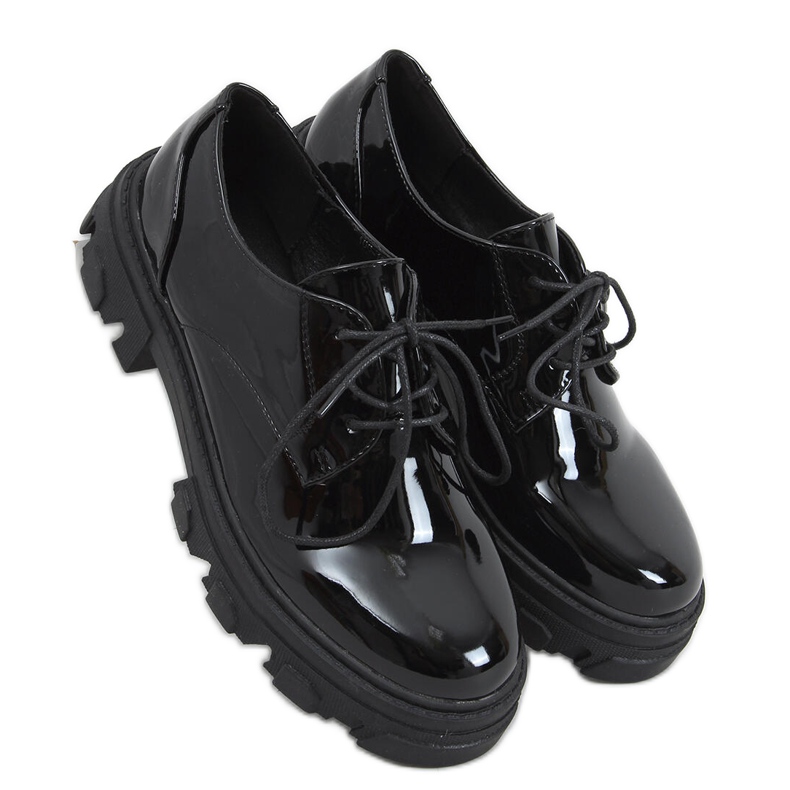Pantofi dama lacuiti Tekla Black negru