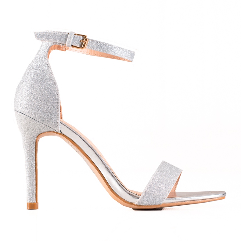 Tocuri argintii cu sclipici VINCEZA gri