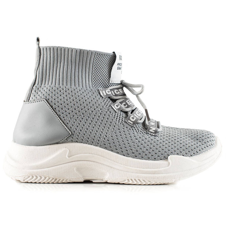 TRENDI Adidași Gri Cu Șosetă TRENDI Adidași Gri Cu Șosetă