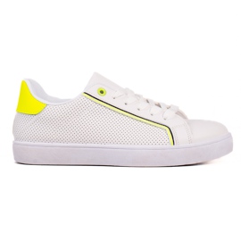 TRENDI Pantofi Casual Cu Inserție Neon alb TRENDI Pantofi Casual Cu Inserție Neon alb