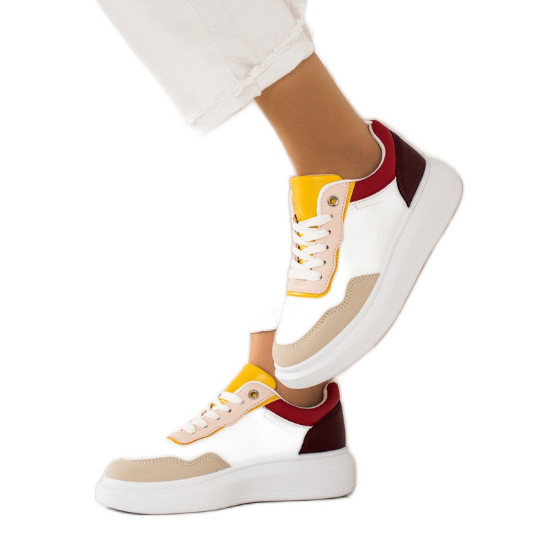 BUONAROTTI Pantofi sport la modă, pantofi sport alb multicolor