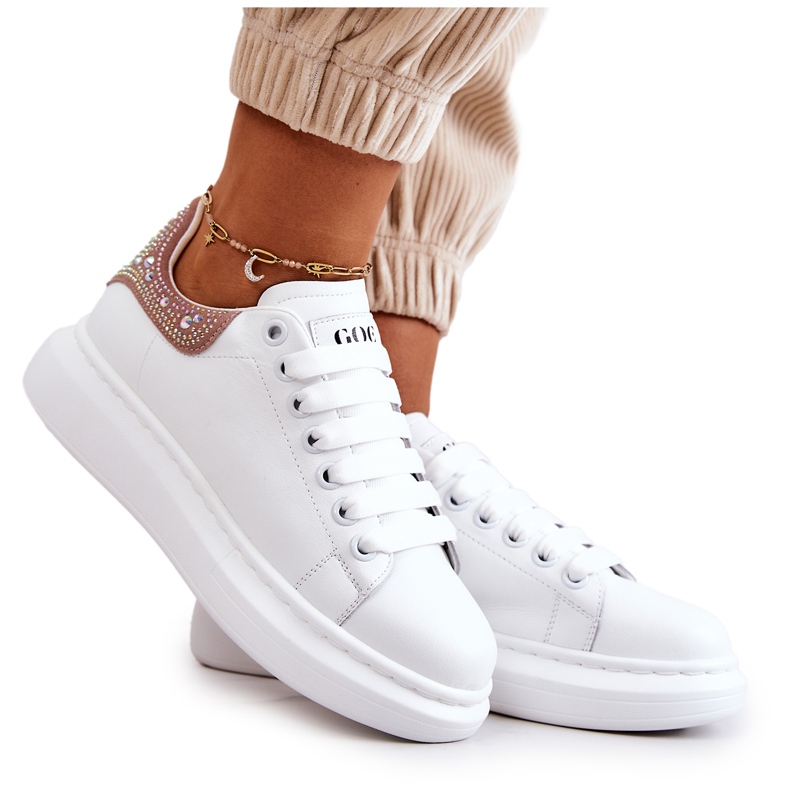 Pantofi sport de damă GOE JJ2N4051 alb și roz