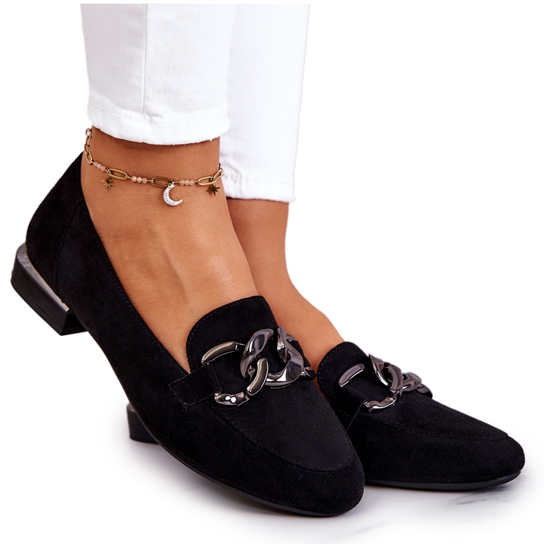 Mocasini din piele intoarsa Sergio Leone MK739 Negri negru