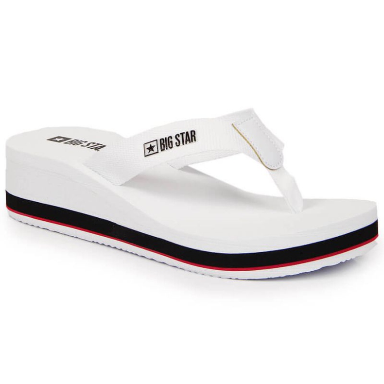 Flip-flops pe Big Star W JJ274A333 cu toc alb Flip-flops pe Big Star W JJ274A333 cu toc alb