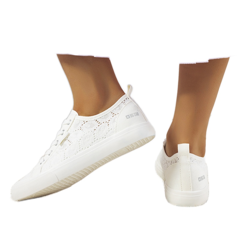 Tenisi albi din dantela Big Star W274925 Tenisi albi din dantela Big Star W274925