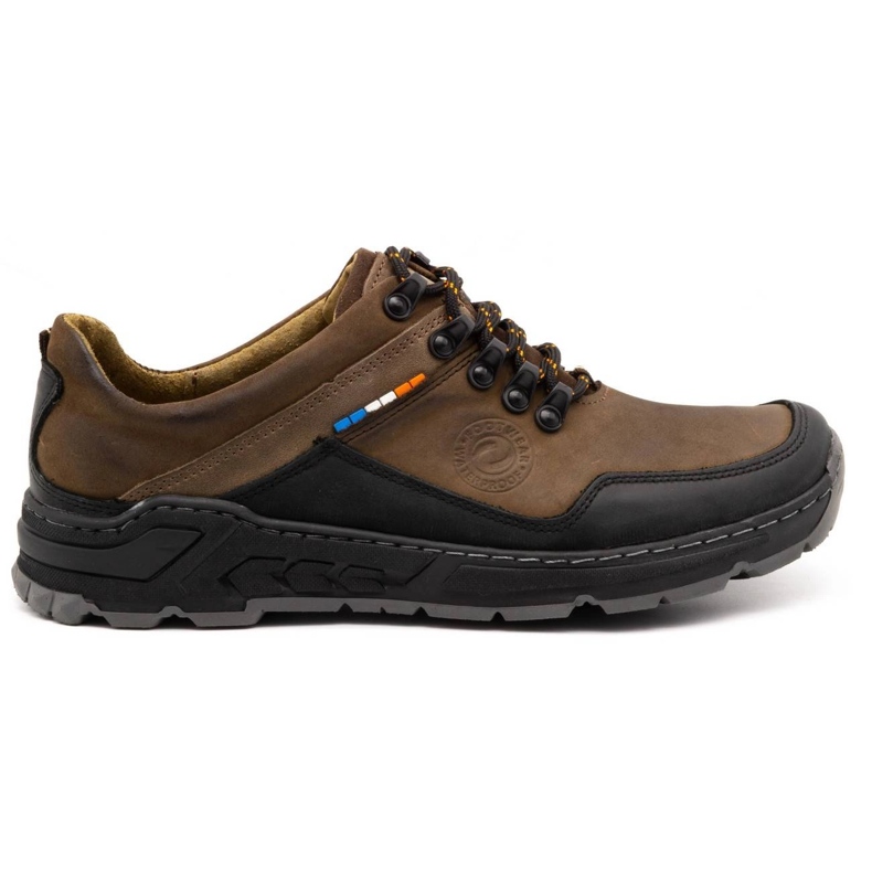 Olivier Pantofi de trekking din piele pentru bărbați 292GT maro