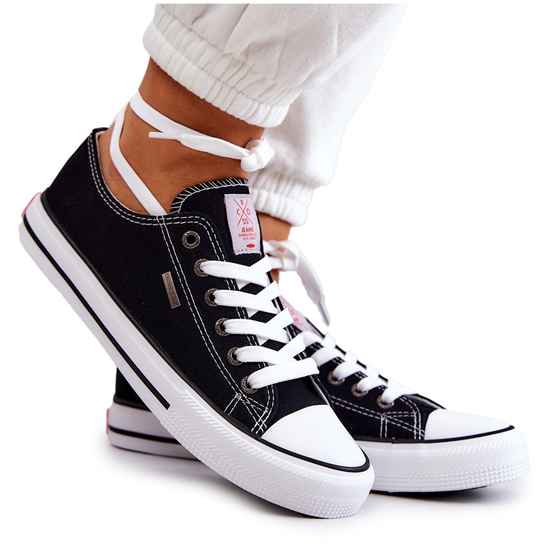 Tenisi clasici de damă Cross Jeans JJ2R4011C Negru