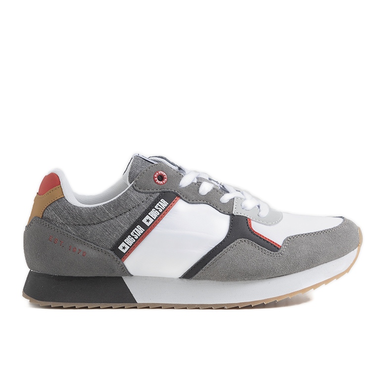 Adidasi bărbați Big Star albi și gri JJ174147