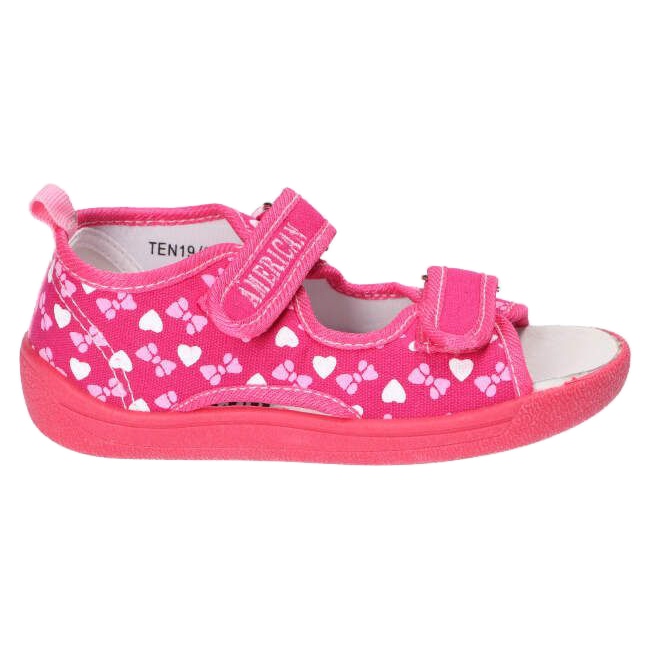 American Club Sandale americane papuci, inserție piele TEN19 / 22 Roz