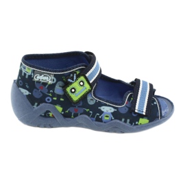 Papuci copii Befado cu Velcro 250P097 bleumarin albastru Papuci copii Befado cu Velcro 250P097 bleumarin albastru