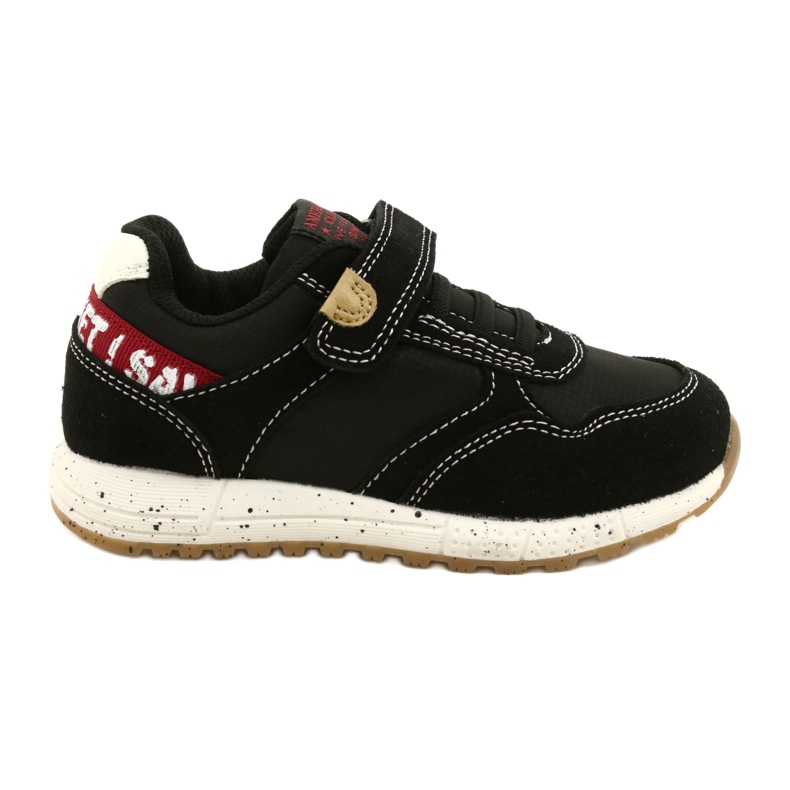 American Club Pantofi sport americani cu velcro ES86/22 negri negru
