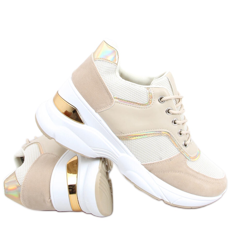 Pantofi sport pe toc ascuns Toni Beige bej