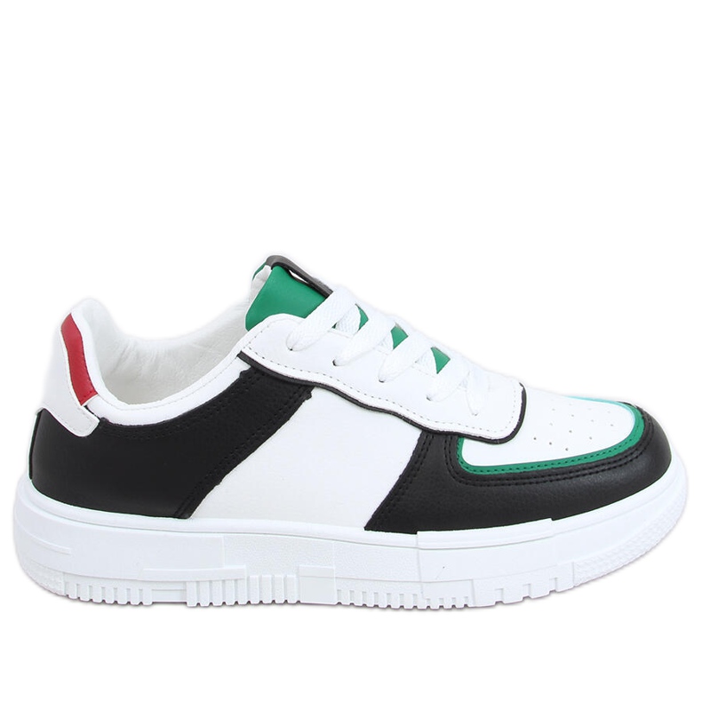 Pantofi sport dama Ambar Black alb negru multicolor verde