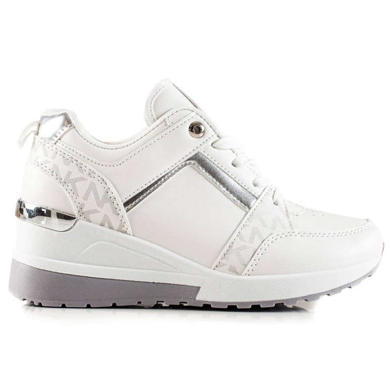 TRENDI Adidași eleganți cu pană alb TRENDI Adidași eleganți cu pană alb