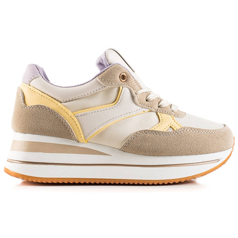 TRENDI Furișări colorate pe platformă bej