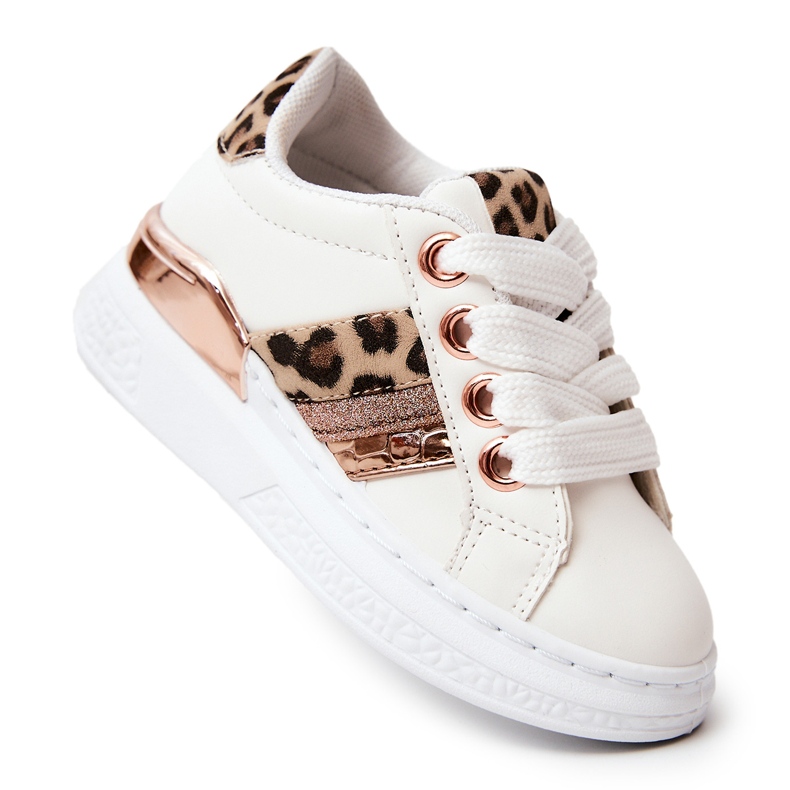 FR1 Pantofi Sport din piele Leopard White Trixie alb FR1 Pantofi Sport din piele Leopard White Trixie alb