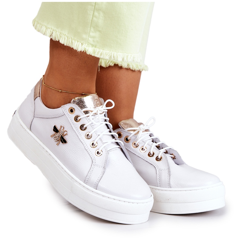 FILIPCZYK Pantofi Sport din Piele Pe O Platformă Bellisia Albă FILIPCZYK Pantofi Sport din Piele Pe O Platformă Bellisia Albă
