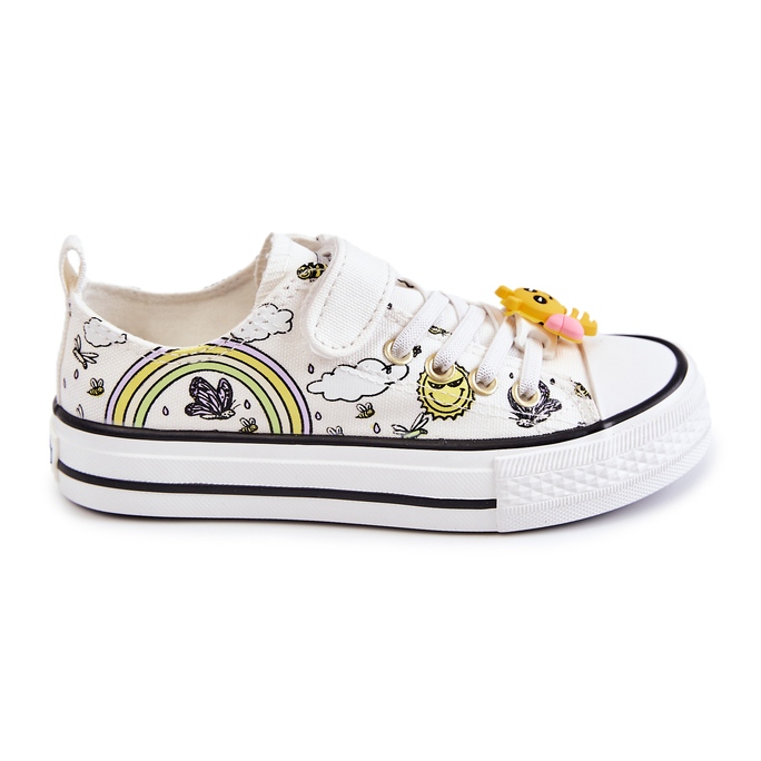 Vinceza Adidași Copii Cu Imprimeu Velcro Dantela Albă Vinceza Adidași Copii Cu Imprimeu Velcro Dantela Albă