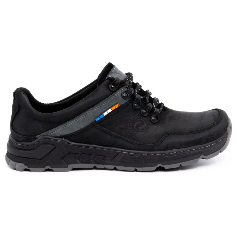 Olivier Pantofi de trekking din piele pentru bărbați 292GT negru